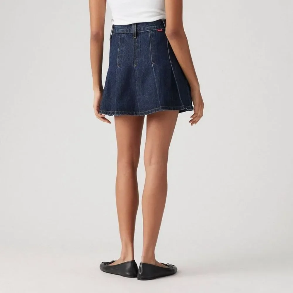 Levi's -  Women's Pleated Mini Skirt - Remember Toget Remember Together - Picture 3 of 3
